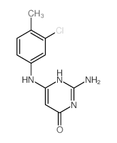 4-Pyrimidinol,2-amino-6-(3-chloro-p-toluidino)- (7CI) structure