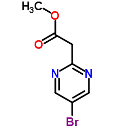 Methyl 2-(5-bromopyrimidin-2-yl)acetate structure