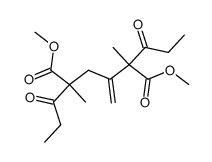 dimethyl 2,5-dimethyl-2,5-di(1-oxopropyl)-3-methylenehexanedioate Structure