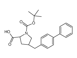 (2S,4R)-4-([1,1'-BIPHENYL]-4-YLMETHYL)-1-(TERT-BUTOXYCARBONYL)PYRROLIDINE-2-CARBOXYLIC ACID结构式