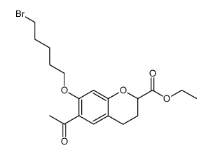 ethyl 6-acetyl-7-((5-bromopentyl)oxy)chromane-2-carboxylate Structure