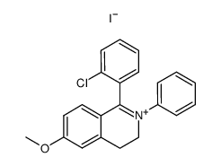 1-(2-chlorophenyl)-6-methoxy-2-phenyl-3,4-dihydroisoquinolin-2-ium iodide结构式