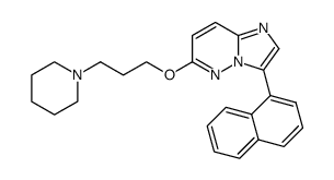 3-naphthalen-1-yl-6-(3-piperidin-1-yl-propoxy)-imidazo[1,2-b]pyridazine结构式
