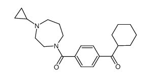 (4-cyclohexanecarbonyl-phenyl)-(4-cyclopropyl-[1,4]diazepan-1-yl)-methanone Structure