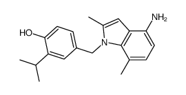 1-(4-hydroxy-3-isopropylbenzyl)-2,7-dimethyl-1H-indol-4-ylamine Structure