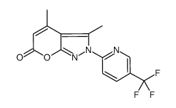 3,4-dimethyl-2-(5-trifluoromethylpyridin-2-yl)-2H-pyrano[2,3-c]pyrazol-6-one Structure