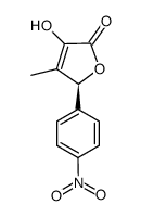 (S)-3-hydroxy-4-methyl-5-(4-nitrophenyl)furan-2(5H)-one结构式