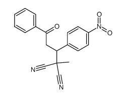 1-Phenyl-3-(4-nitro-phenyl)-4,4-dicyan-pentanon-(1) Structure