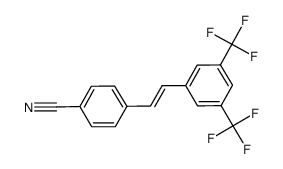 (E)-4-cyano-3',5'-bis(trifluoromethyl)stilbene结构式