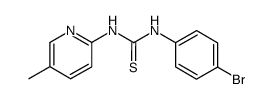 N-(4-bromo-phenyl)-N'-(5-methyl-[2]pyridyl)-thiourea结构式