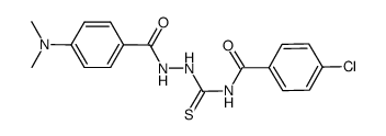 N-(p-dimethylaminobenzamido)-N'-(p-chlorobenzoyl)thiourea Structure