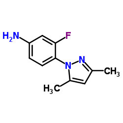 4-(3,5-Dimethyl-1H-pyrazol-1-yl)-3-fluoroaniline结构式