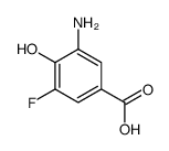 3-Amino-5-fluoro-4-hydroxybenzoic acid结构式