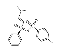 (S)-(+)-S-((E)-3-Methyl-1-enyl)-S-phenyl-N-(toluene-p-sulfonyl)sulfoximine结构式