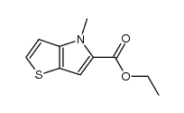 ethyl 4-methyl-4H-thieno[3,2-b]pyrrole-5-carboxylate结构式