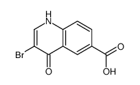3-bromo-4-hydroxyquinoline-6-carboxylic acid Structure