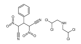 2,2-dichloro-N-(2,2-dichloroethyl)ethanamine,2,4-dinitro-3-phenylpentanedinitrile Structure