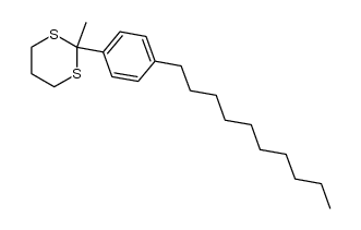 2-(4-decylphenyl)-2-methyl-1,3-dithiane Structure