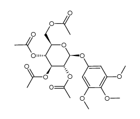 2,3,4,6-tetraacetyl-3,4,5-trimethoxyphenyl-β-D-glucoside Structure