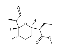 (R)-methyl 2-[(2R,5S,6R)-5-methyl-6-[(S)-1-oxopropan-2-yl]tetrahydro-2H-pyran-2-yl]butanoate Structure