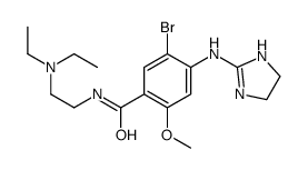 5-bromo-N-(2-diethylaminoethyl)-4-(4,5-dihydro-1H-imidazol-2-ylamino)- 2-methoxy-benzamide Structure