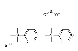 trimethyl-[4-[4-methyl-2-(4-trimethylsilylphenyl)-1,3,2,4-dioxastannaboretan-2-yl]phenyl]silane结构式