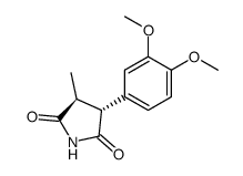 trans-3-(3,4-dimethoxyphenyl)-4-methylpyrrolidine-2,5-dione Structure