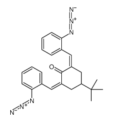 2,6-bis[(2-azidophenyl)methylidene]-4-tert-butylcyclohexan-1-one结构式