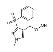 N-methyl-3-(phenylsulfonyl)-4-(hydroperoxymethyl)pyrazole结构式