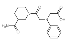 [{2-[3-(Aminocarbonyl)piperidin-1-yl]-2-oxoethyl}(phenyl)amino]acetic acid Structure