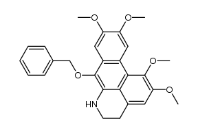 4,5-dihydro-1,2,9,10-tetramethoxy-7-(phenylmethoxy)-6H-dibenzo[de,g]quinoline结构式