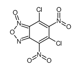 4,6-dichloro-5,7-dinitro-3-oxido-2,1,3-benzoxadiazol-3-ium Structure