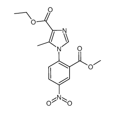 1-(2-(methoxycarbonyl)-4-nitrophenyl)-5-methyl-1H-imidazole-4-carboxylic acid ethyl ester Structure