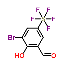 3-Bromo-2-hydroxy-5-(pentafluoro-λ6-sulfanyl)benzaldehyde图片