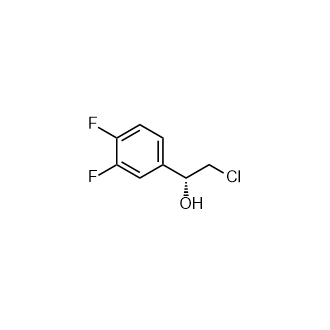 (1R)-2-Chloro-1-(3,4-Difluorophenyl)-1-Ethanol Structure