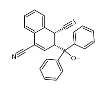 (1R,2R)-2-(hydroxydiphenylmethyl)-1,2-dihydronaphthalene-1,4-dicarbonitrile结构式