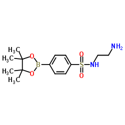 N-(2-Aminoethyl)-4-(4,4,5,5-tetramethyl-1,3,2-dioxaborolan-2-yl)benzenesulfonamide结构式