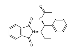 (1S,2S)-1-acetoxy-1-phenyl-3-iodo-2-phthalimidopropane结构式