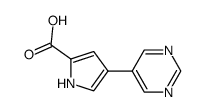 4-Pyrimidin-5-yl-1H-pyrrole-2-carboxylic acid结构式