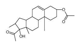 3-Acetyloxy-17-hydroxy-16-methylpregn-5-en-20-one structure