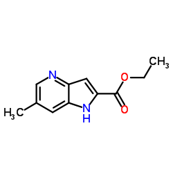 6-Methyl-4-azaindole-2-carboxylic acid ethyl ester结构式