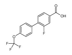 3-fluoro-4-[4-(trifluoromethoxy)phenyl]benzoic acid Structure