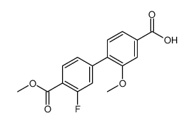 4-(3-fluoro-4-methoxycarbonylphenyl)-3-methoxybenzoic acid结构式