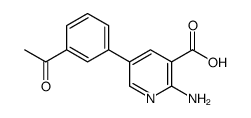 5-(3-acetylphenyl)-2-aminopyridine-3-carboxylic acid Structure