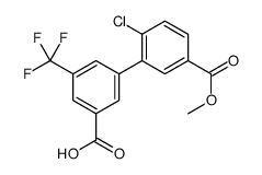 3-(2-chloro-5-methoxycarbonylphenyl)-5-(trifluoromethyl)benzoic acid结构式