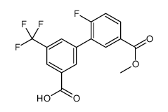 3-(2-fluoro-5-methoxycarbonylphenyl)-5-(trifluoromethyl)benzoic acid结构式