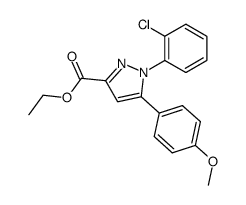 1-(2-chlorophenyl)-5-(4-methoxyphenyl)-1H-pyrazole-3-carboxylic acid ethyl ester Structure
