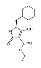 (S)-5-(cyclohexylmethyl)-2,5-dihydro-4-hydroxy-2-oxo-1H-pyrrole-3-carboxylic acid,ethyl ester结构式