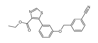 ethyl 5-[3-[(3-cyanobenzyl)oxy]phenyl]-4-thiazolecarboxylate结构式