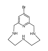 13-bromo-3,6,9,15-tetraazabicyclo[9.3.1.]pentadeca-1(15),11,13-triene结构式